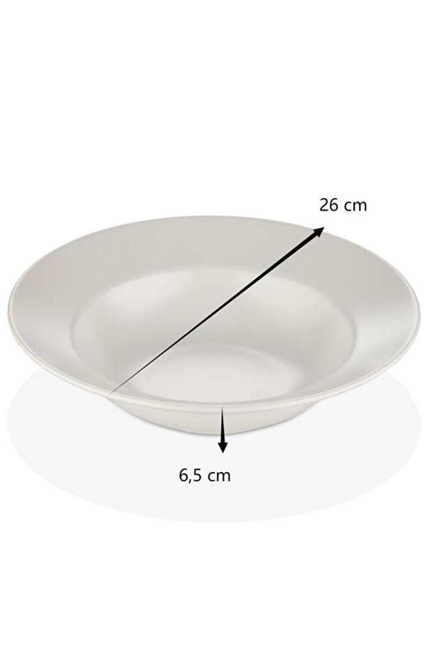 26 cm 2 Li Makarna Tabağı/Salata Tabağı/Çukur Tabak/Makarna Sunum Tabak - 7