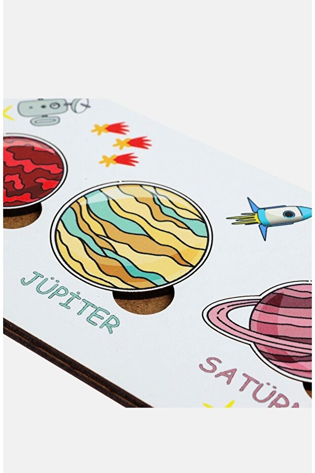 Neşeli Gezegenler Ahşap Puzzle Eşleştirme - 2