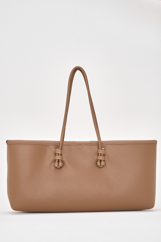 Women's Long Tote Bag Milk Coffee