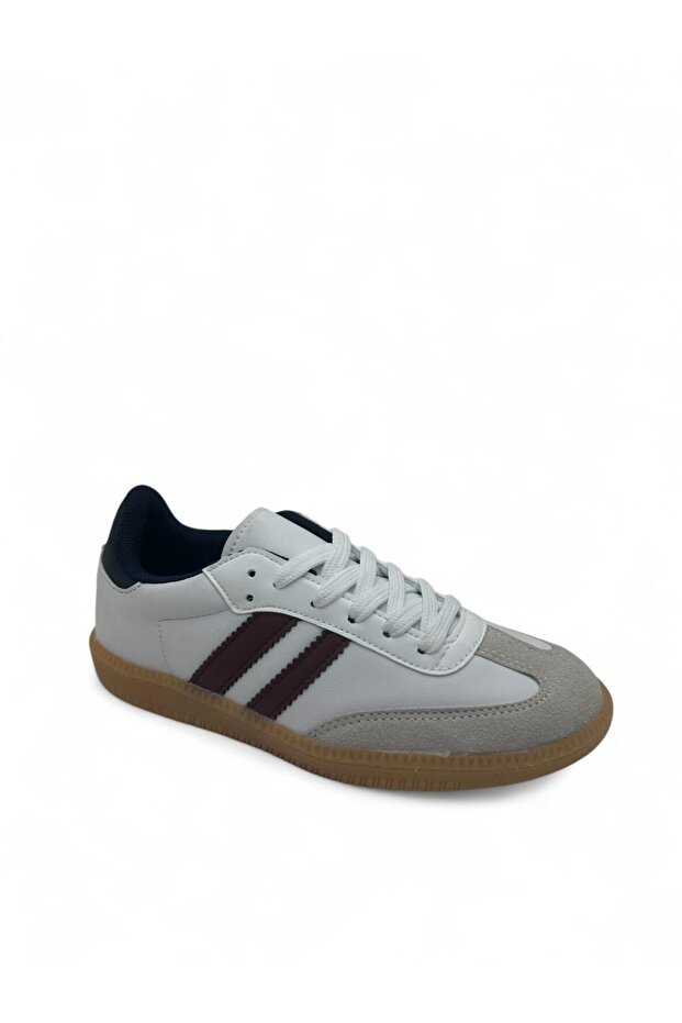 Children's Sneaker Shoes C-White-Burgundy