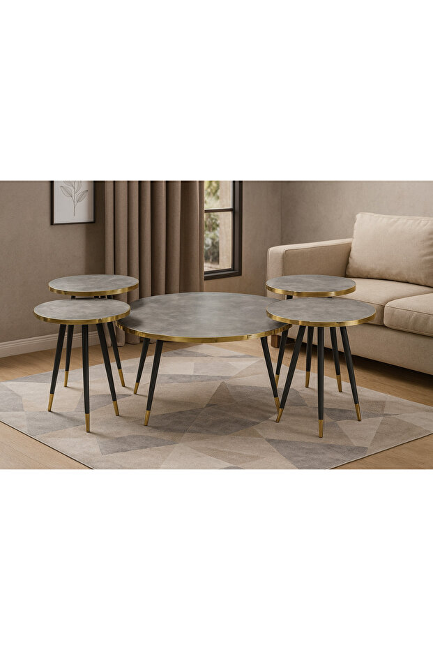 4 in 1 table set, gray 2298 - 1