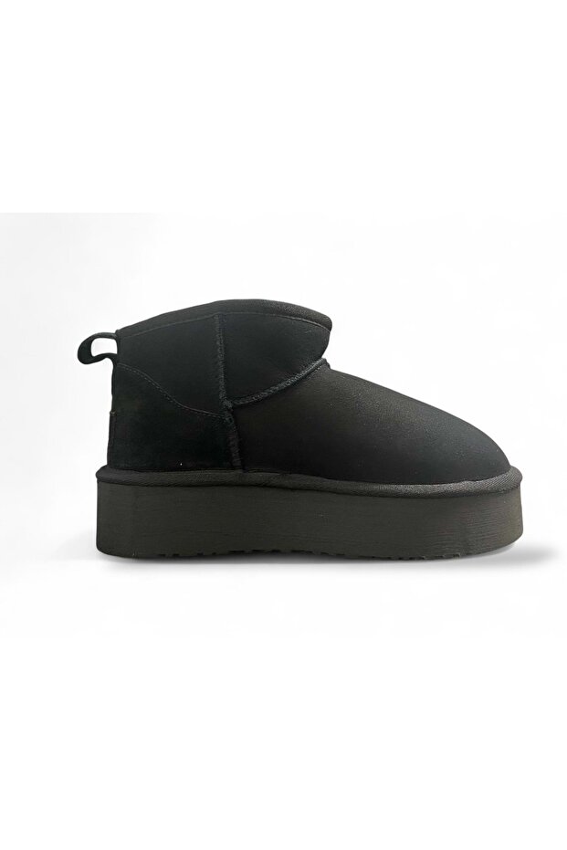 260801 Women's Suede Boots - Black - 41