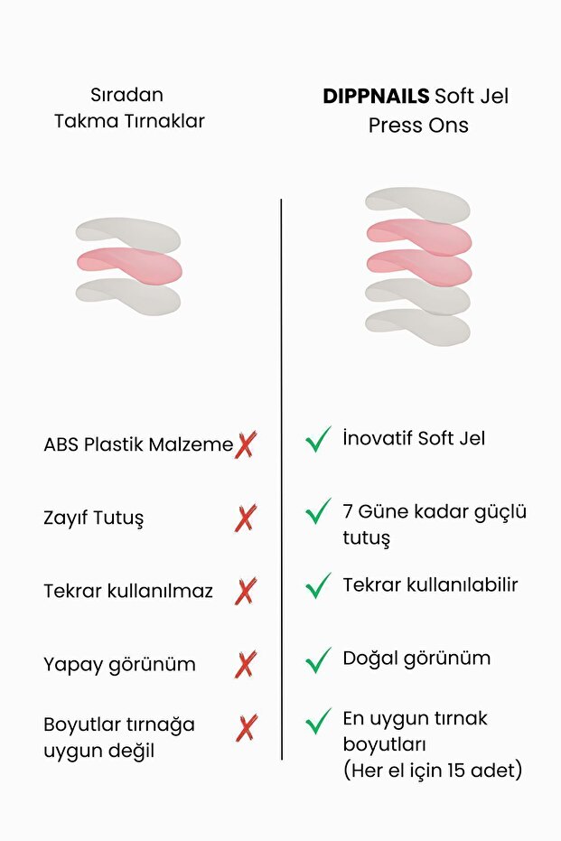Red Wine Jel Takma Tırnak Tekrar Kullanılabilir Badem Manikür Seti 30 Adet - 8