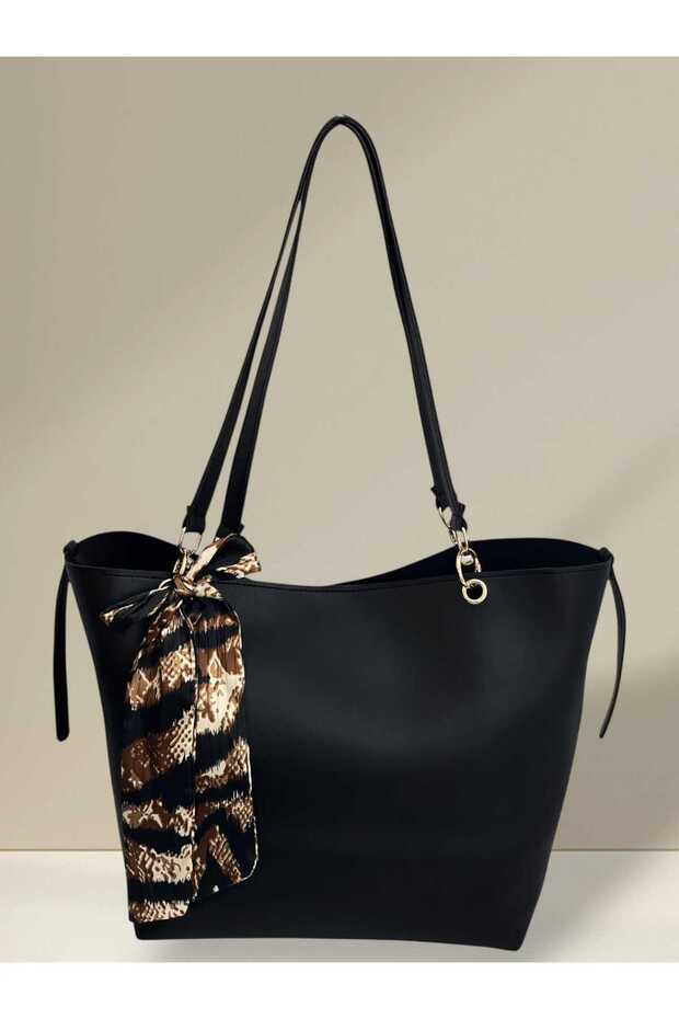 Women's Large Shoulder Bag - Laptop Compartment - Gift Scarf Included
