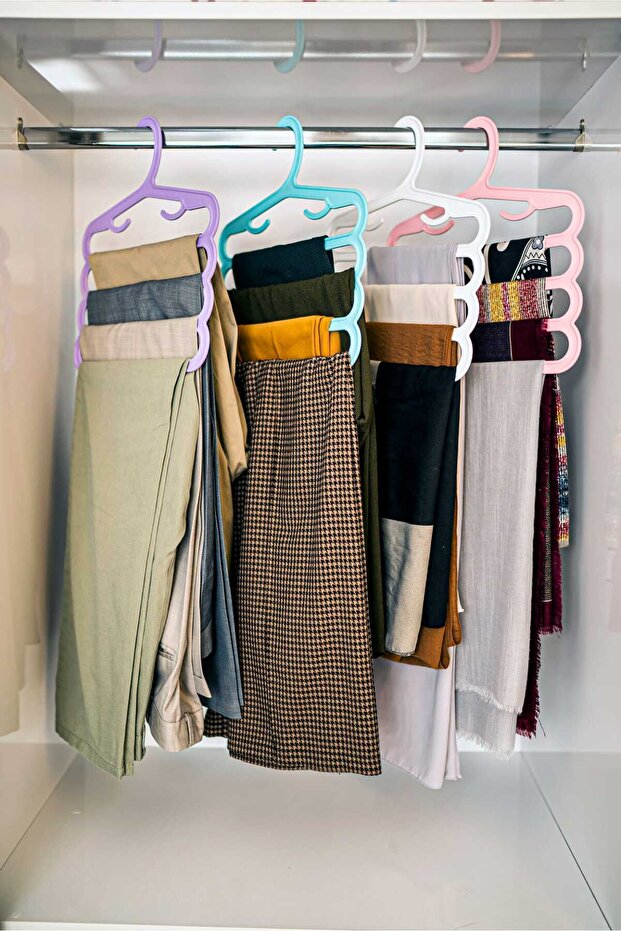 4 Pcs Pants Scarf Shawl Hanger Multi Hanger Decorative Hanger 4 Layers