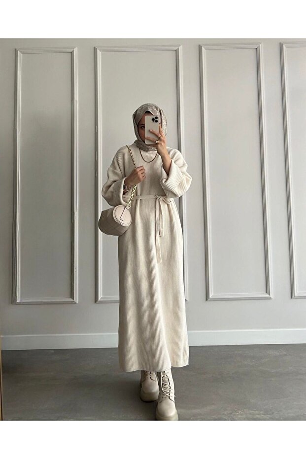 elbise fitilli triko kumaş - 1