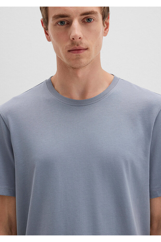 Bisiklet Yaka Basic Tişört Regular Fit / Normal Kesim 0612863-86584 - 5