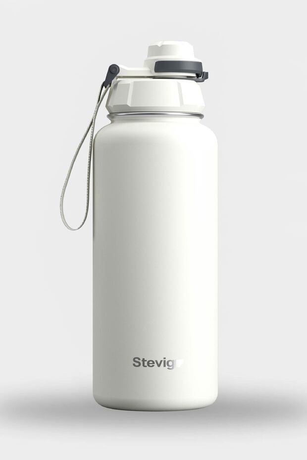 1 Hand Leak-Proof Steel Thermos 1000 ml Star White St-213