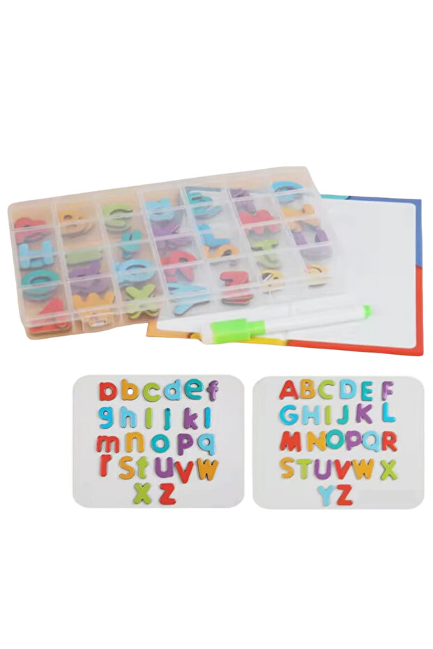 Educational game with magnetic board - Alphabet with small and large letters, 130 pieces - 1