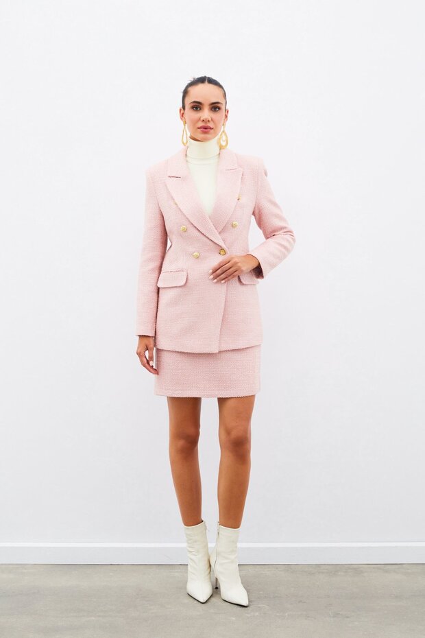 Mini-Tweed-Rock – Rosa - 3