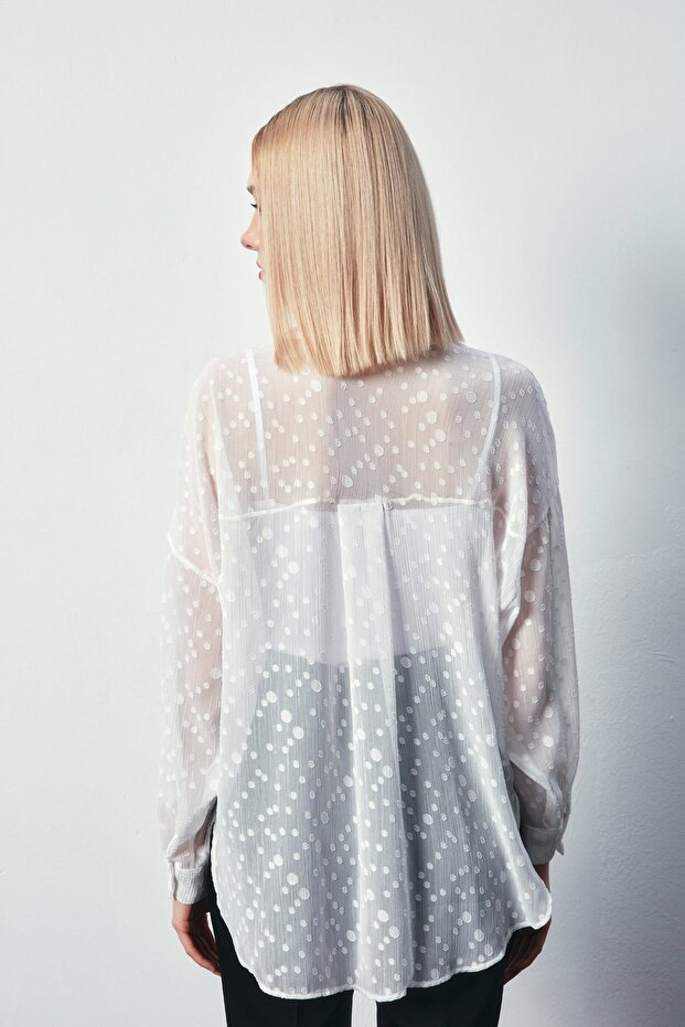 قميص طويل منقوش - إكرو - 7