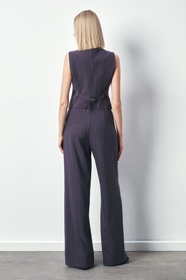 Düğmeli Yelek - Gri - 5