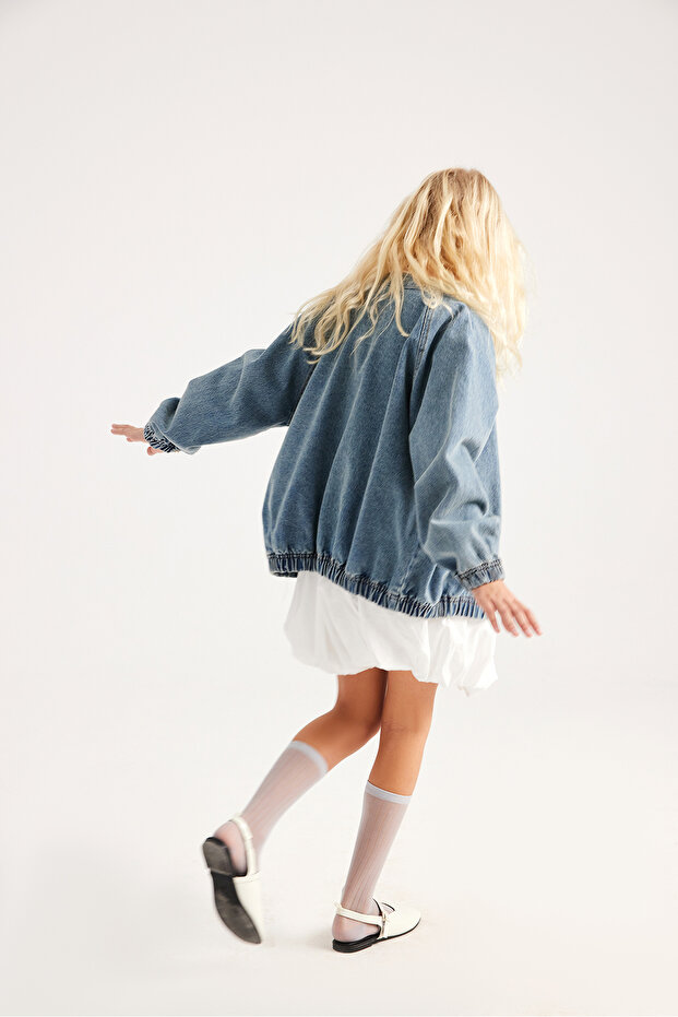 Denim Bomber Ceket - 7