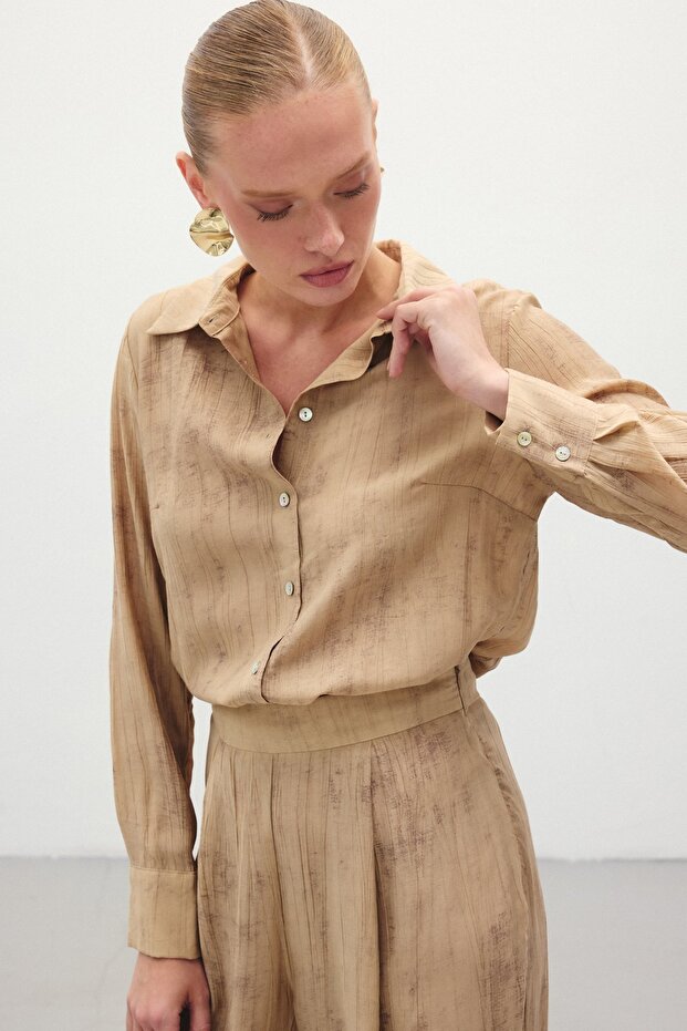 قميص كاجوال منقوش - جملي - 4