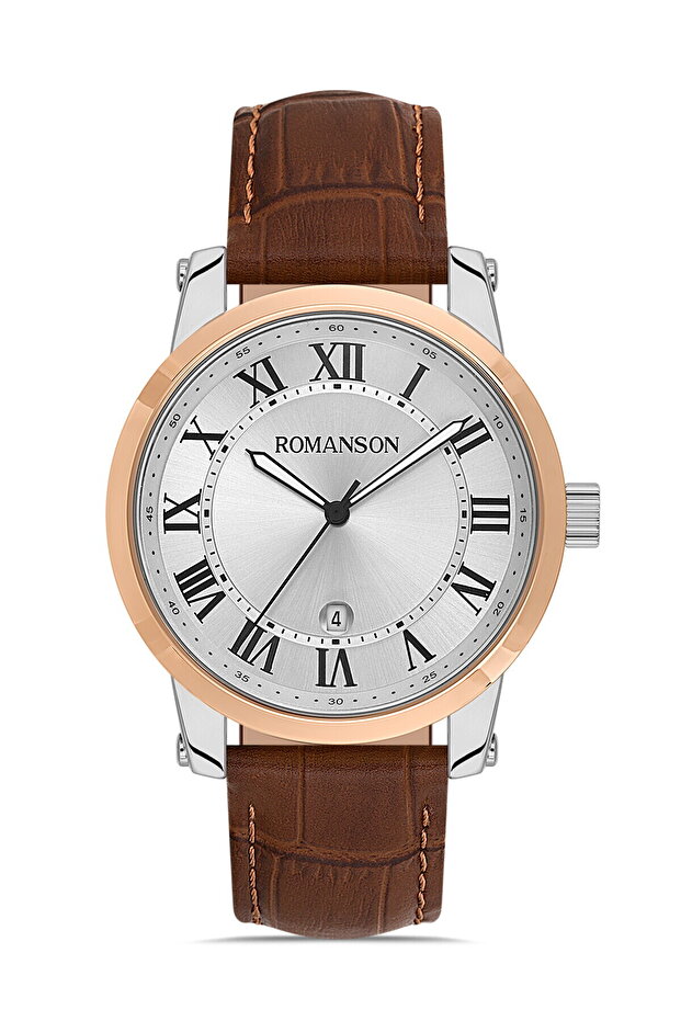 Tl0334Mm1Jbs5B Roman Numeral Leather Cord Men's Wristwatch - 1