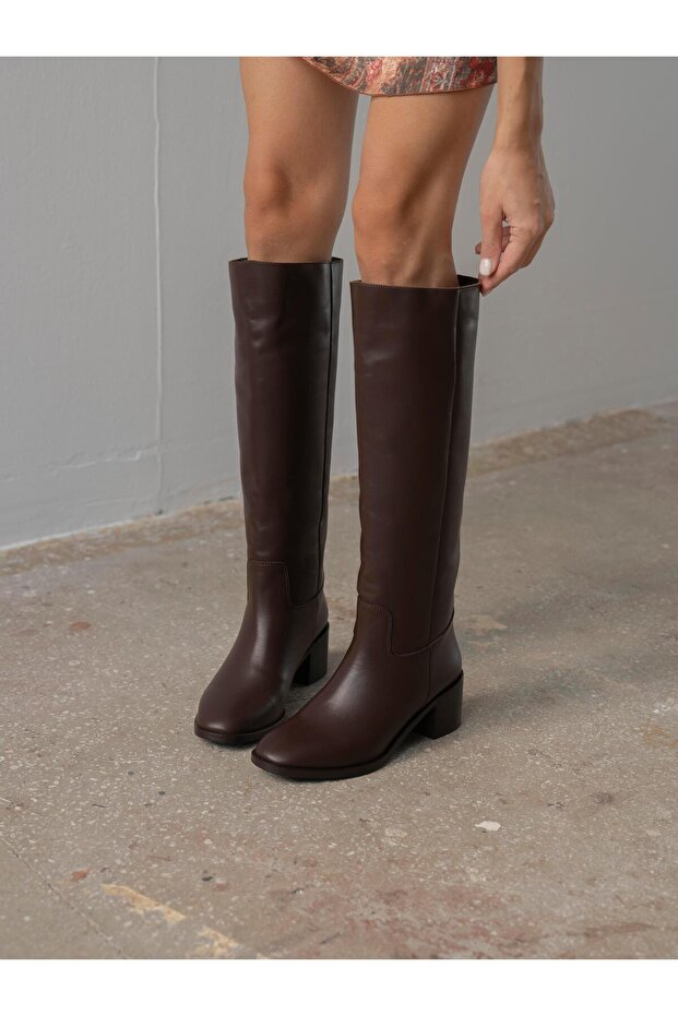 Doku Kahve   Hakiki Deri   Çizme - 2