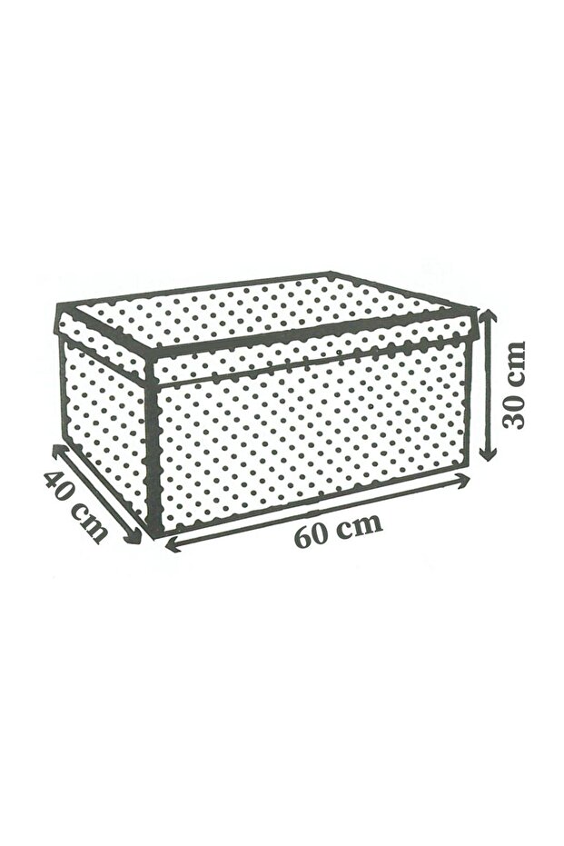 3-Piece Multi-Purpose Storage Box, Box Storage, Box, Organizer, Toy Box Beige Polka Dot Pattern - 7