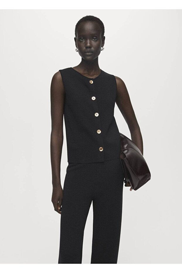 Beli lastikli triko pantolon - 6