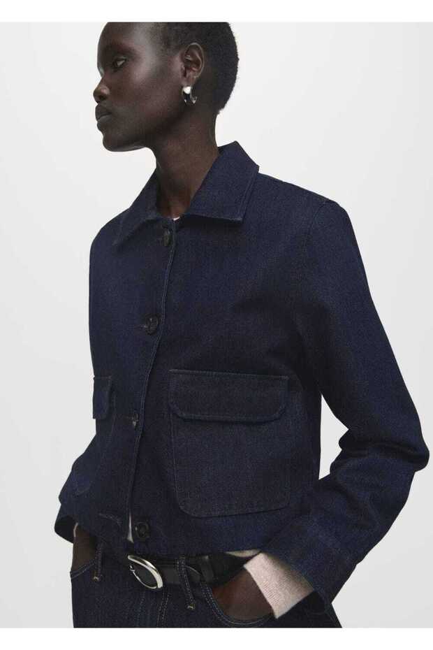 Cepli denim ceket - 1