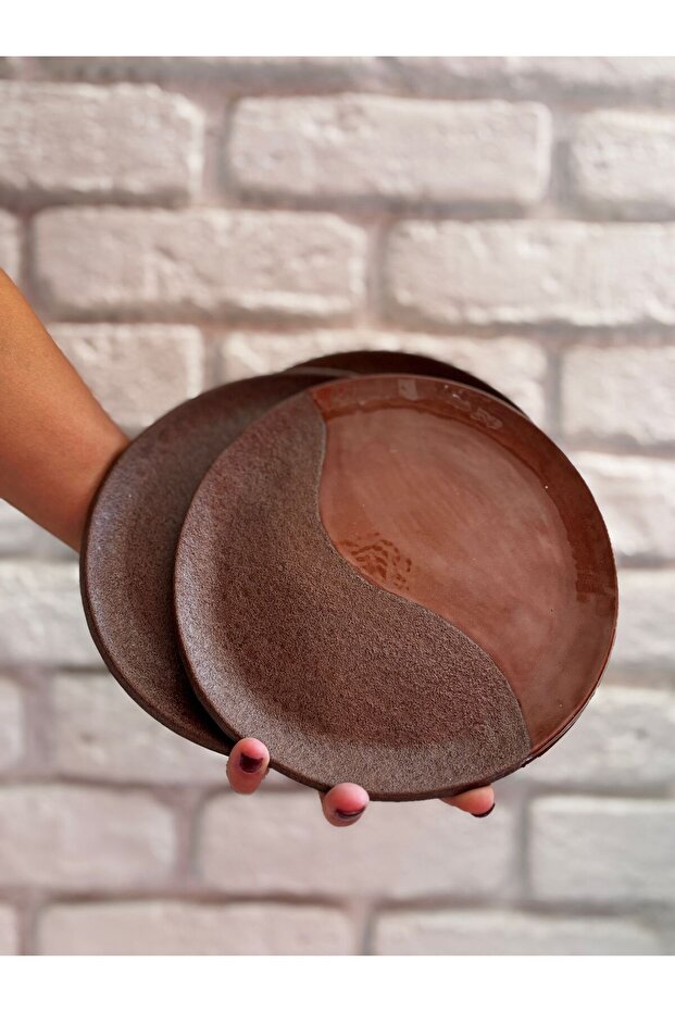 El Yapımı Seramik Aperitif Sunum Tabağı - Adet - 5