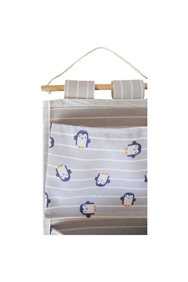 منظم تعليق ثلاثي منقوش على شكل بطريق مقاس 55x20 - 4