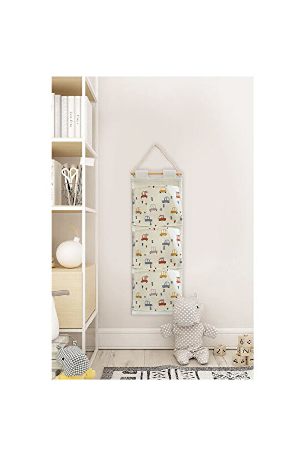 منظم ثلاثي معلق على شكل سيارة مقاس 55x20 - 5