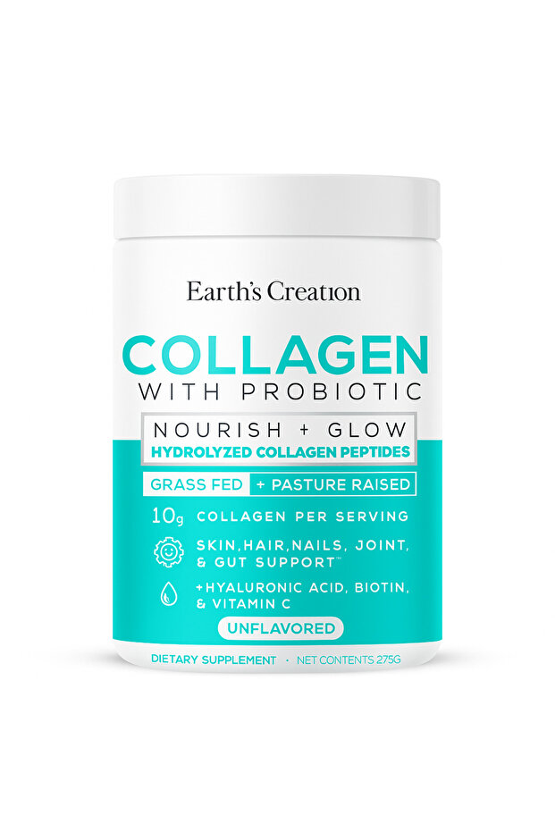 Collagen Peptides Powder With Probiotics, For Healthy Skin, Hair, Nails, Gut & Joints, Unflavored