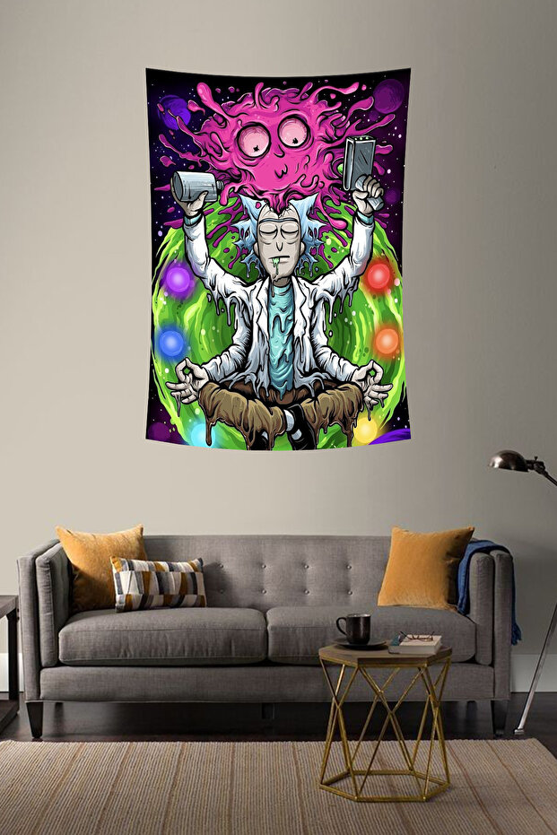 Rick And Morty Desen Duvar Örtüsü - 4