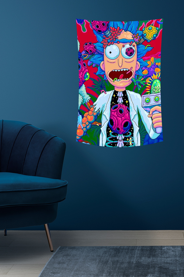 Rick and Morty Çılgın Boyutlar Duvar Örtüsü - 4