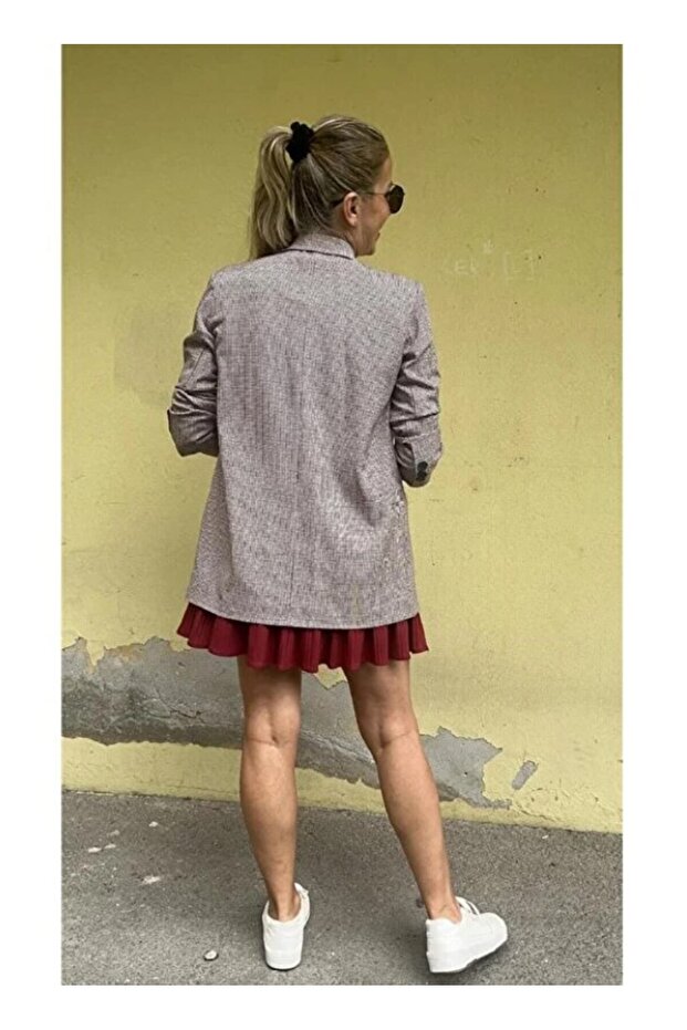 سترة بليزر ذات ياقة واسعة - 7