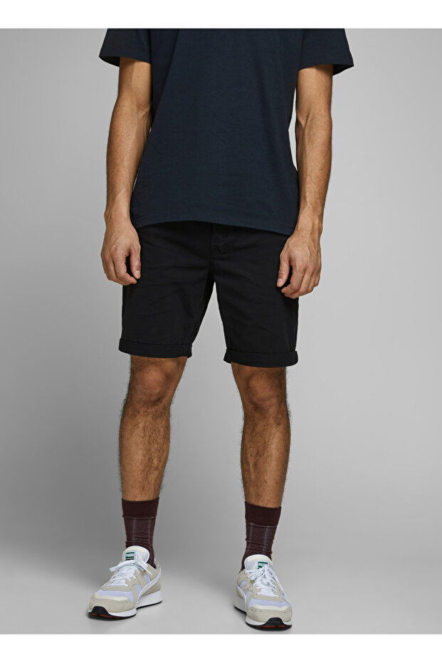 Siyah Erkek Chino Şort 12165892 JJIRICK ORIGINAL SHORT - 3