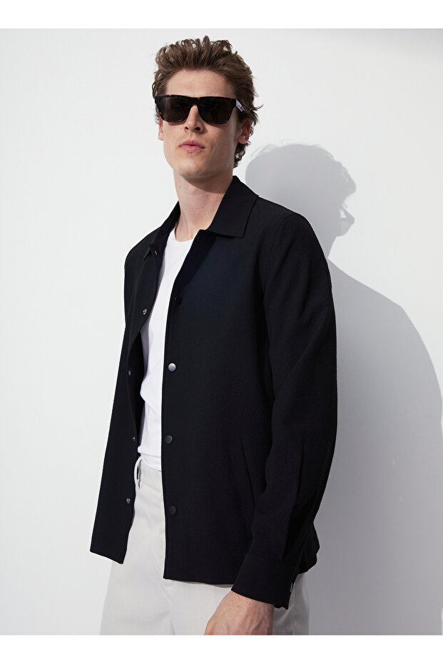 Basic Siyah Erkek Düz Ceket Athenıo - 4