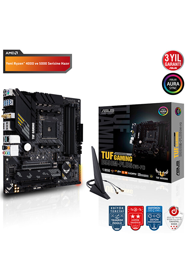 TUF GAMING B650M-PLUS WIFI B650 DDR5 (Vga Yok) GLan 2.5G mATX HD DP US3 M2 TYP-C WIFI BT AM5 AM - 1