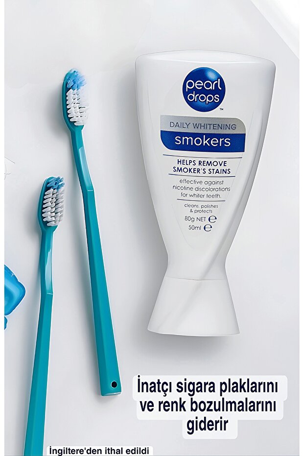 Smokers-2 Adet. Sigara içenler için Leke Çıkartıcı Extra Naneli Jel Diş Macunu 50ml - 4