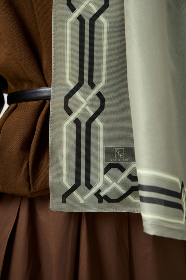 Cotton Twill Şal İnterlock Taş - 5