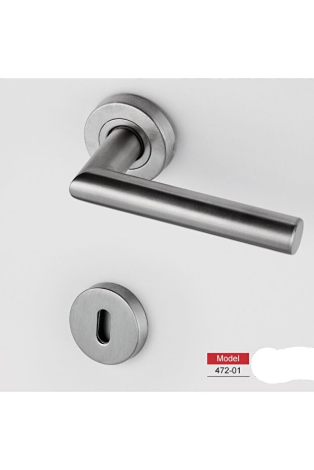 Adnoss 472-01 Paslanmaz L Tipi Oda Kapı Kolu - 1