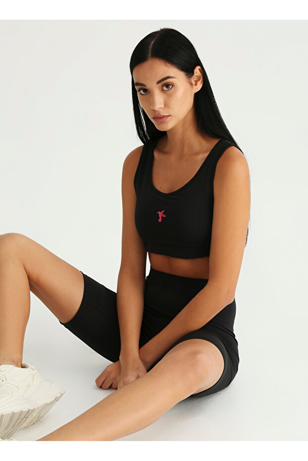 Plain Black Women's Bustier S-Nita