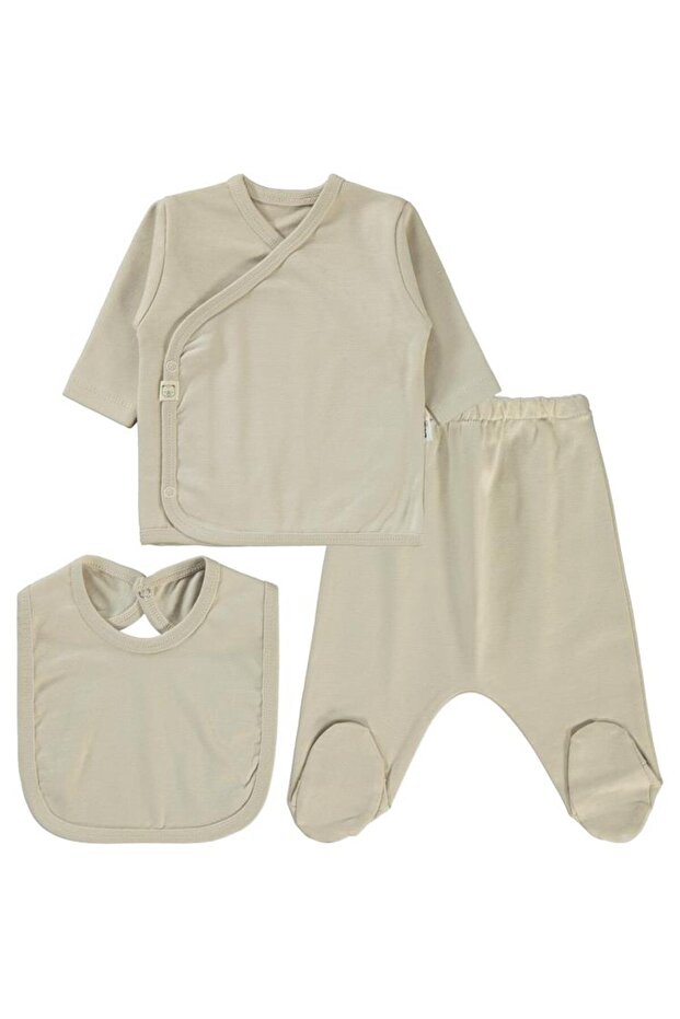 3-Piece Basic Bodysuit Sets - Beige