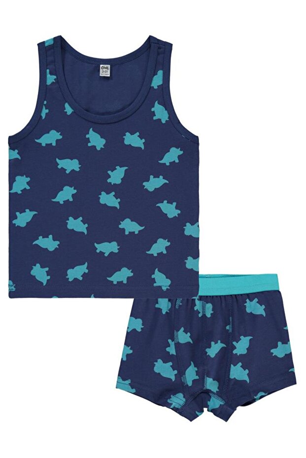 Dinosaur Underwear Set for Ages 2-10 - Blue