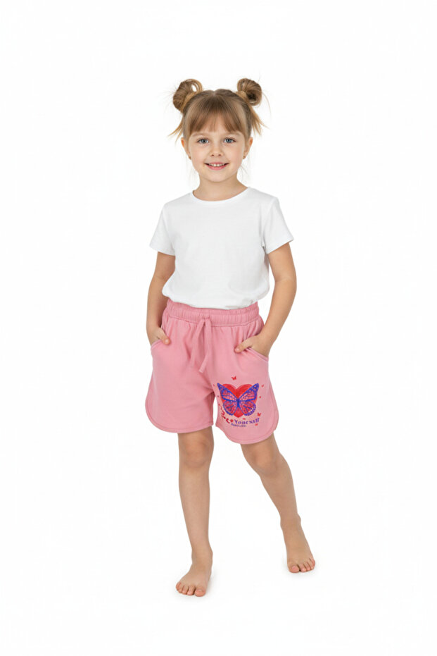 Kız Çocuk Şort Baskılı - 1
