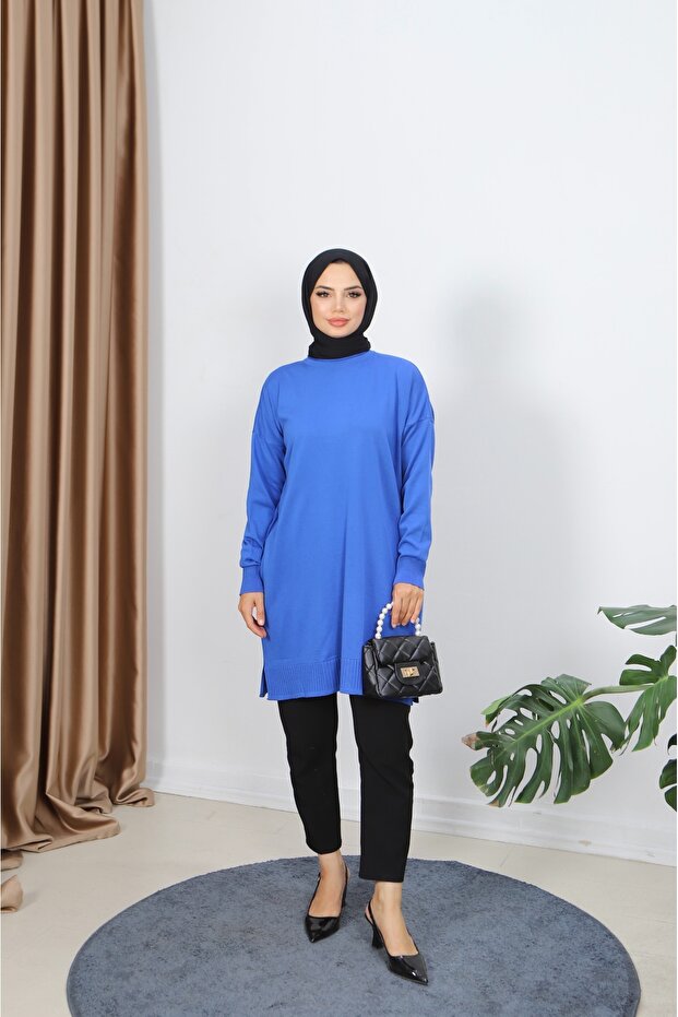 Slit Mercerized Tunic - 1