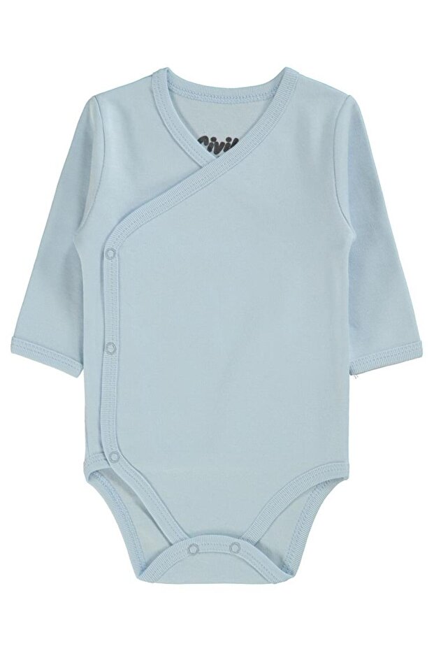 Colorful Fabric 1-6 Months Unisex Bodysuit - Blue 3-6 Months