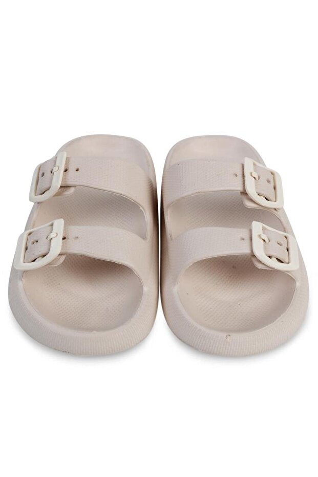 Double Buckle Slippers Size 31-35 - Fusya