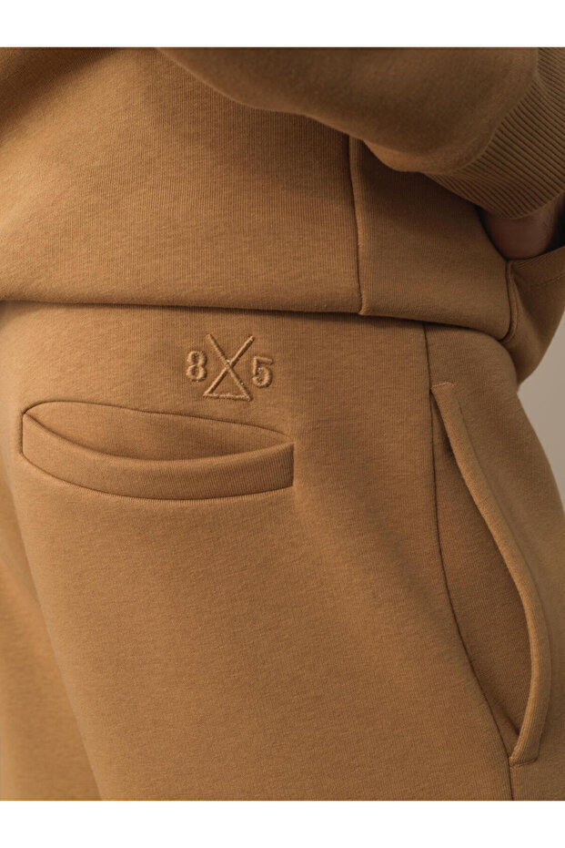Erkek Camel Pamuklu Regular Fit Basic Sweatpant - 3