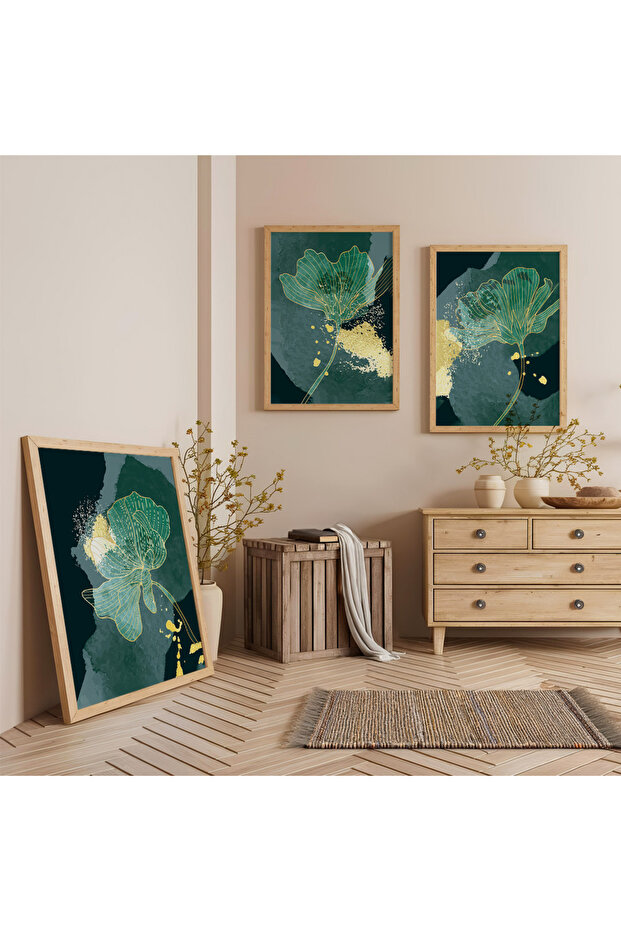 Wooden Framed Cool Flow Triple Wooden Painting Set