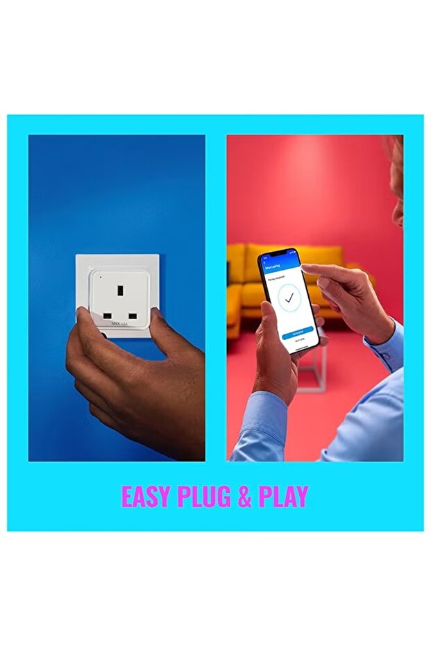 Smart Plug WiFi UK 3-Pin, Remote & Voice Control, Alexa Google Compatible, Energy Monitor, Timer - 4