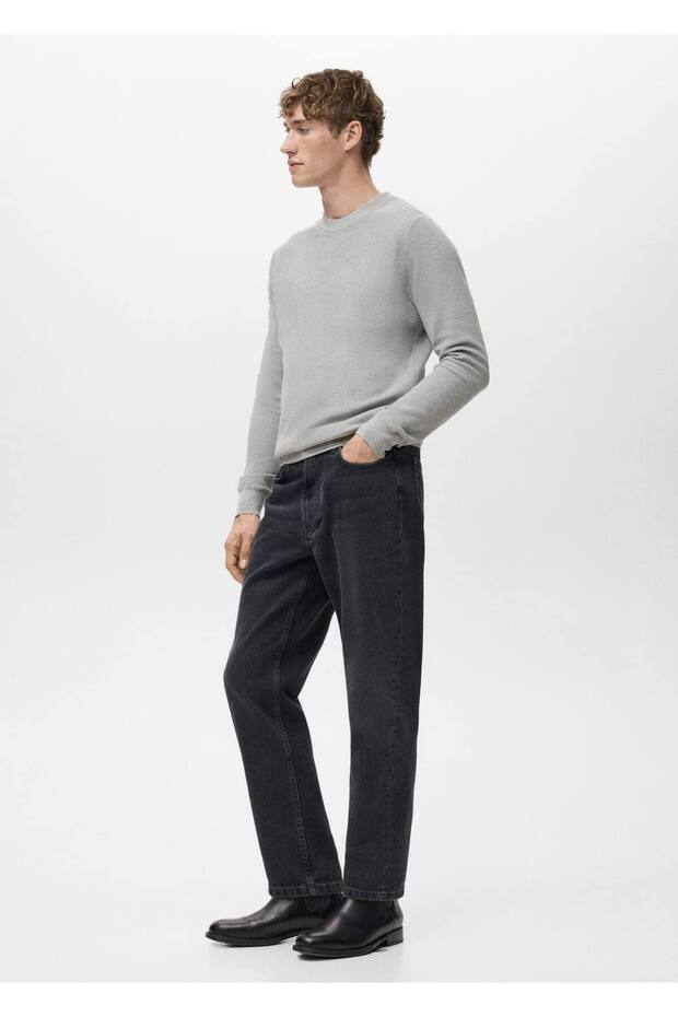 Mikro yapılı pamuklu triko kazak - 8