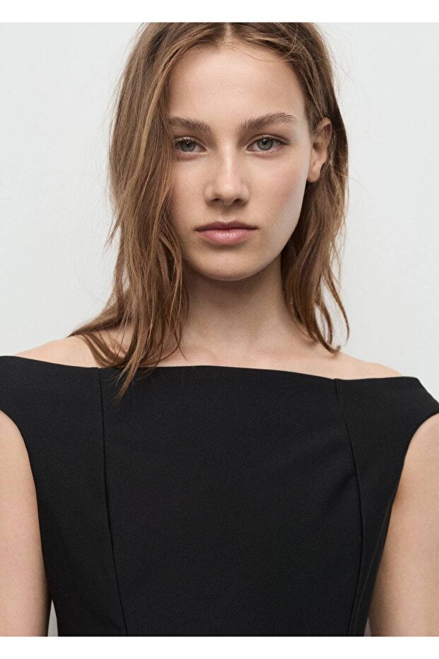 Straplez peplum bluz - 4