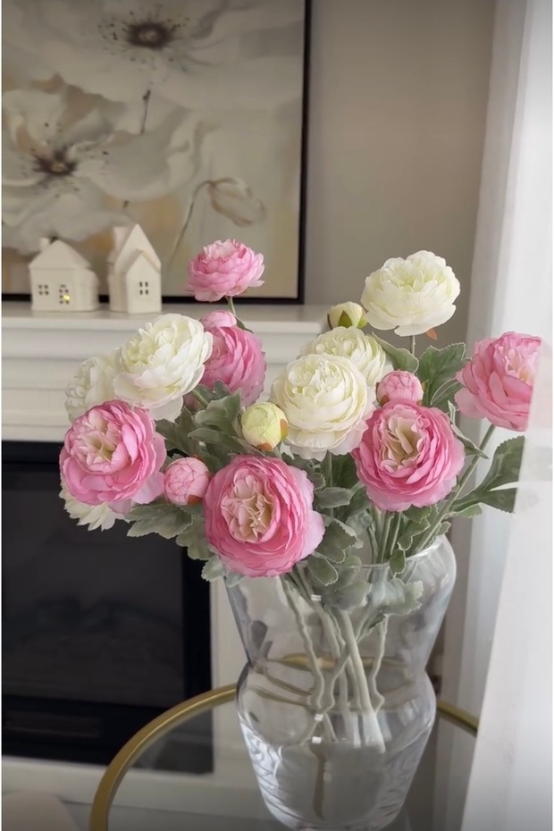 Yapay 1 Kalite Pembe Şakayık Tek Dal - 1