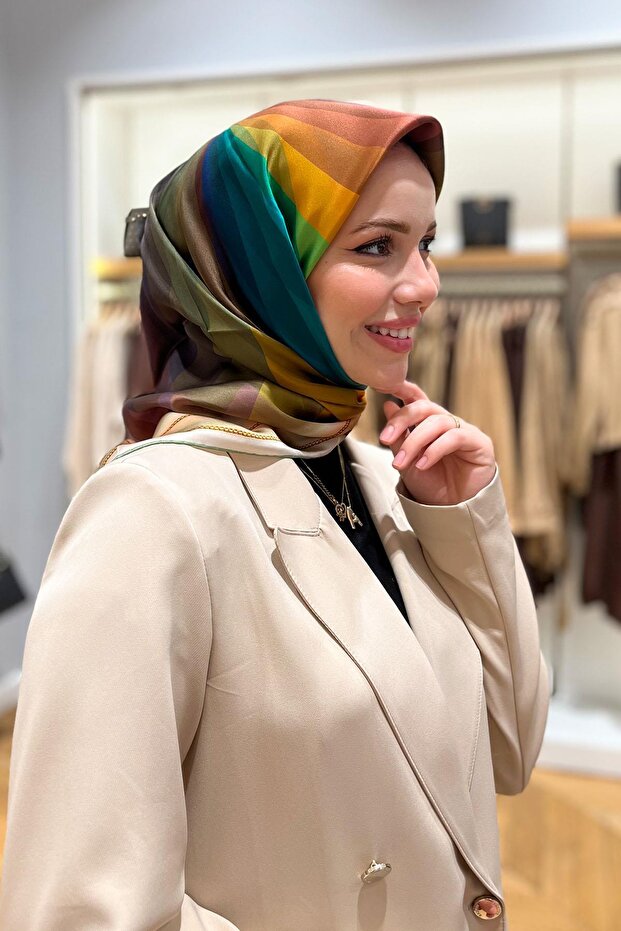 İpek Eşarp - 9112D-33 - Tivil - 1